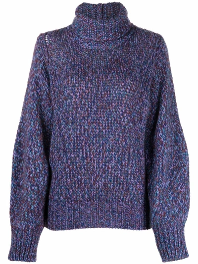 Forte Forte Roll-neck Chunky-knit Jumper In Multicolor