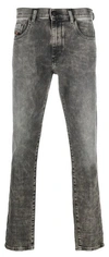 Diesel 2005 D-fining Tapered Jeans In Grey