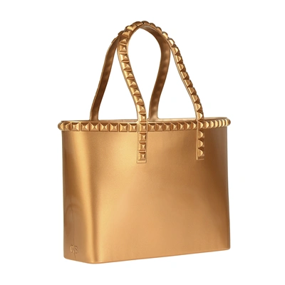 Carmen Sol Seba Mid Tote Borchiona In Rose Gold