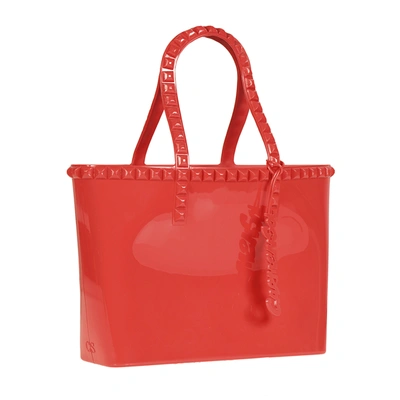 Carmen Sol Seba Mid Tote Borchiona In Red