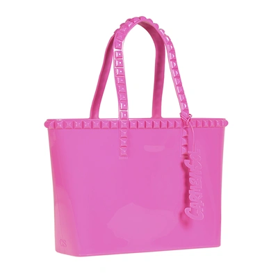 Carmen Sol Seba Mid Tote Borchiona In Fuchsia