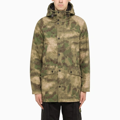Woolrich Camouflage-print Hooded Down Jacket In Multi