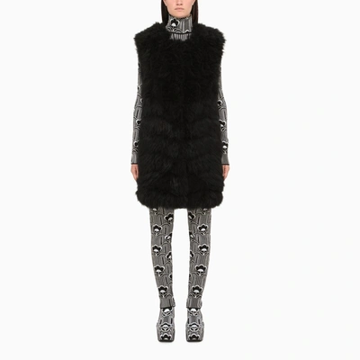 Yves Salomon Black Fur Waistcoat