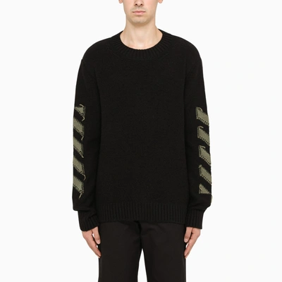 Off-white Black/green Intarsia-knit Arrows Sweater