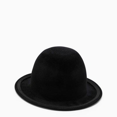 Annde Black Wool Fedora Hat