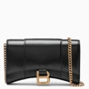 BALENCIAGA BLACK HOURGLASS CHAIN WALLET,6560501QJ4M-J-BALEN-1000