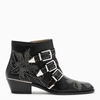 Chloé Women Black Nappa Leather Susanna Ankle Boots In Black