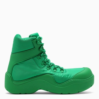 Bottega Veneta Green Puddle Bomber Lace-up Boots