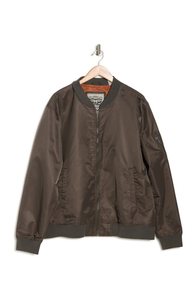 Levi's Nylon Satin Bomber Jacket In Army Green