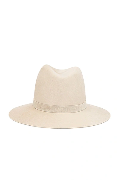 Janessa Leone Sherman Packable Straw Fedora In Bleach