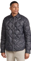 Rag & Bone Dane Quilted Shell Down Overshirt In Dark Grey