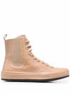 Officine Creative Side Zip-fastening High-top Sneakers In Nude