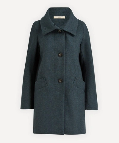 Sessun Chera High-neck Coat In Smokey Green