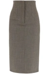 FENDI FENDI HIGH WAISTED MIDI SKIRT IN WOOL