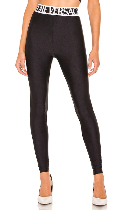 Versace Jeans Couture Stretch-jersey Leggings In Black