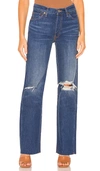 Re/done Blue 90s High-rise Loose Jeans In Blue