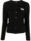 Agnès B. Patch-detail Knitted Cardigan In Black