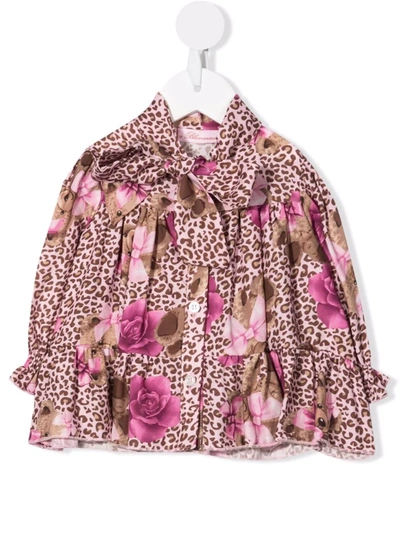 Miss Blumarine Baby Girl Patterned Shirt In Fantasia