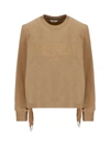 Fendi Logo-embroidered Sweatshirt In Brown