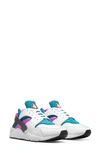 Nike Air Huarache Sneaker In White/ Aqua/ Deep Magenta