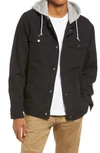 VANS EDICT HOODED CANVAS TRUCKER JACKET,VN0A5KQ1BLK