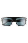 Tom Ford Dunning-02 55mm Rectangular Sunglasses In Black/blue
