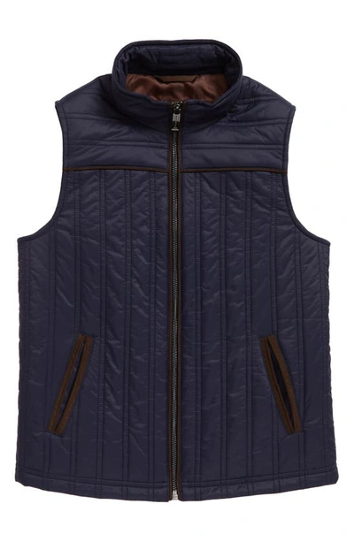 Johnston & Murphy Kids' Quilted Vest In Navy