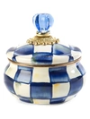 Mackenzie-childs Mackenzie Childs Royal Check Enameled Steel Squashed Pot
