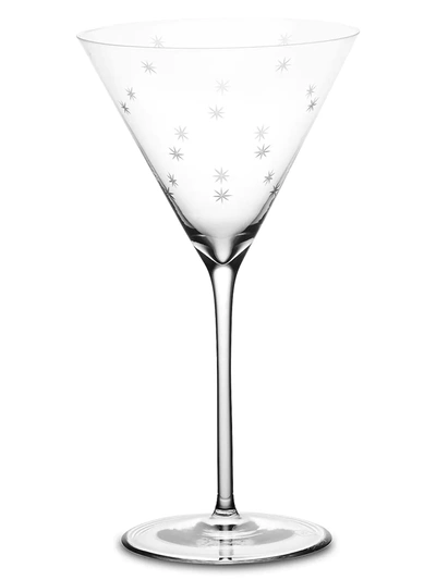 Richard Brendon The Cocktail Star Cut Martini Glass 2-piece Set In Clear