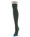 Memoi Women's Mixed Color Over The Knee Socks In Rosin