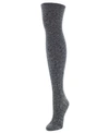 Memoi Women's Braid Trails Over The Knee Socks In Black Heather