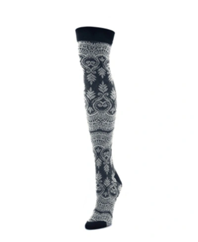 Memoi Women's Imperial Leaf Over The Knee Socks In Multi