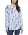 Nydj Printed Pleated Tunic In Addison Fresco