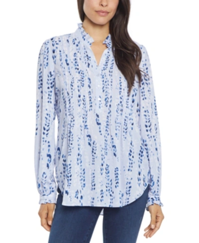 Nydj Printed Pleated Tunic In Addison Fresco