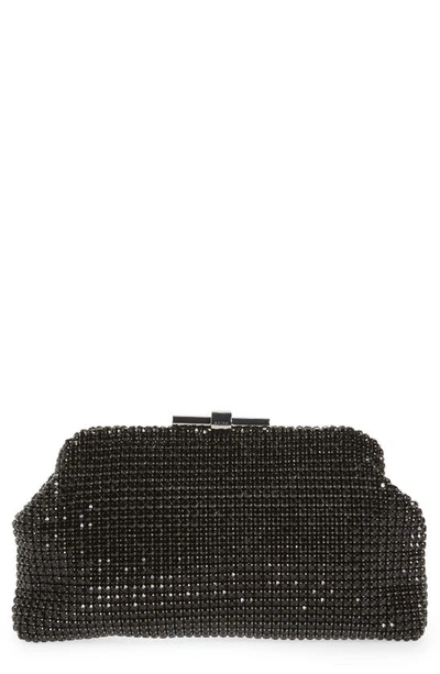 Reiss Adaline Crystal Clutch In Black