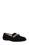 Calvin Klein Elanna Leather Chain Link Loafer In Black - Blk02