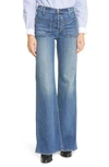 Nili Lotan Florence Patch Pocket Jeans In Classic Wash