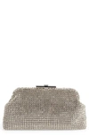 Reiss Adaline Crystal Clutch In Silver