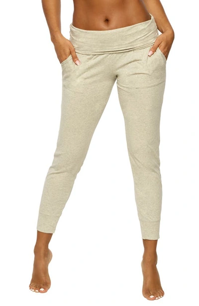 Felina Oversize Stretch Organic Cotton Joggers In Pebble