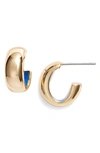 Jenny Bird Mavi Huggie Earrings In High Polish Gold