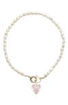 Petit Moments Lisa Freshwater Pearl Necklace In Pink
