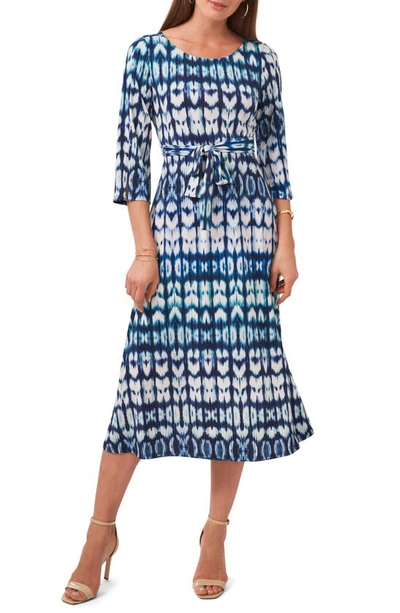Chaus Belted Midi Dress In Denim