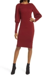 French Connection Joss Knit Midi Dress In 61-bloodstone