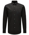 Hugo Boss Regular-fit Shirt In Easy-iron Cotton-blend Poplin In Black