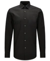 Hugo Boss Regular-fit Shirt In Easy-iron Cotton Poplin In Black