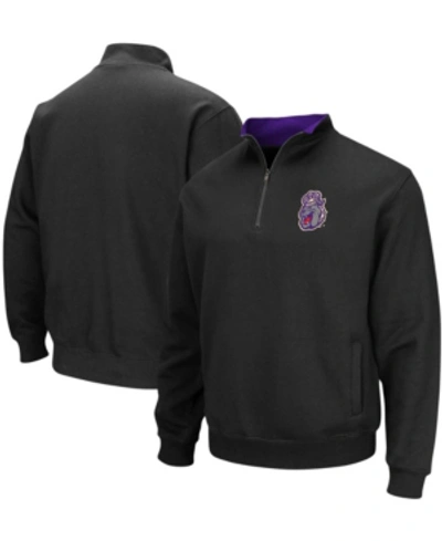 Colosseum Men's Big And Tall Black James Madison Dukes Tortugas Logo Quarter-zip Jacket