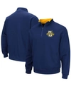 Colosseum Men's Navy Marquette Golden Eagles Tortugas Logo Quarter-zip Jacket In Navy