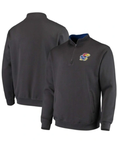 Colosseum Men's Charcoal Kansas Jayhawks Tortugas Logo Quarter-zip Jacket