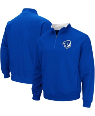 Colosseum Men's Blue Seton Hall Pirates Tortugas Logo Quarter-zip Jacket