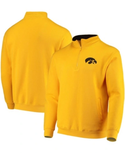 Colosseum Men's Gold-tone Iowa Hawkeyes Tortugas Logo Quarter-zip Jacket